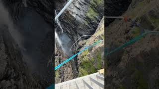 Head First  Norways Highest Bungee Jump 153 meters [upl. by Nohsyar]