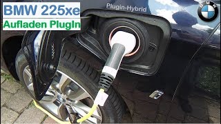 BMW 225xe Aufladen an Typ2 und Schuko Plugin Hybrid  Praxistest [upl. by Danielson]