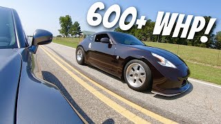 Single Turbo Nissan 370Z POV Test Drive Review GTR Race and Exhaust [upl. by Prudhoe]