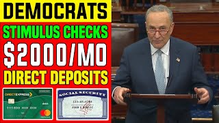 Democrats Approves 2000Mo Stimulus Checks In Senate Direct Deposits For All Lowincomes Seniors [upl. by Adelaja]