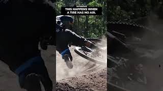 This happens when a tire has no air mtb mountainbikejumps bicycle downhill mountainbiketricks [upl. by Dang872]