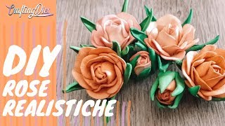 Tutorial Come Fare Rose In Gomma Eva o Crepla  CRAFTING DIES [upl. by Kristo]