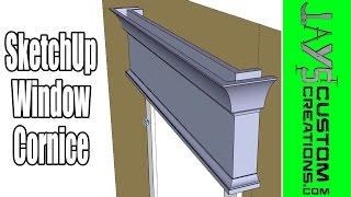 SketchUp  The Best Tool For Mouldings  Window Cornice  176 [upl. by Einnob]