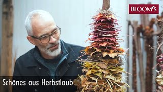 Schönes aus Herbstlaub  DIY Herbstdeko  autumn decoration  BLOOM’s Floristik [upl. by Huebner]