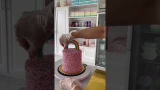 Pink Sprinkles Cake cake cakedecorating [upl. by Bradshaw]