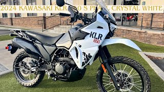 2024 Kawasaki KLR 650 S Reliable DualSport Bike  Pearl Crystal White [upl. by Josiah]