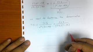 Inverse Laplace transform example with algebraic division [upl. by Adiaros]