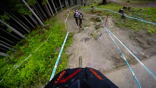 Claudio Caluoris CHAINLESS Leogang UCI MTB Course Preview w Aaron Gwin  GoPro View [upl. by Dachi912]