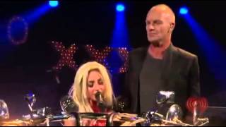 Lady Gaga ft Sting  Stand By Me Live At iHeartRadio 2011 [upl. by Allista732]