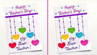 Easy and Simple Teachers day Card  Teachers day Greeting Card  How to make Teachers day Card Idea [upl. by Ilrahs]