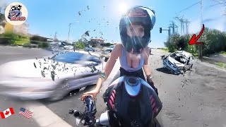 BRUTAL MOTORCYCLE CRASHES  CRAZY amp EPIC Motorcycle Beginner Mistakes 2024 2 [upl. by Nosbig]