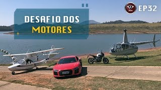 Corrida entre Avião Carro Helicóptero e Moto Quem chega Primeiro Desafio dos Motores [upl. by Aiekan]