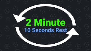 2 Minute Interval Timer with 10 Seconds Rest [upl. by Ahsayn]