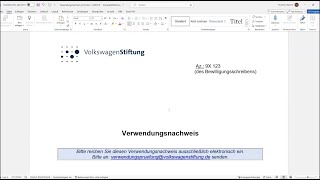 Erklärvideo Formular Verwendungsnachweis [upl. by Mozelle]