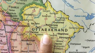 Uttarakhand with map  All about Uttarakhand with map  Geography national parks population [upl. by Notserp]