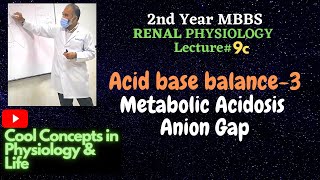 9c Acid base balance 3 Metabolic Acidosis  Anion Gap  Clinical Scenarios  Guyton 2ndYR MBBS [upl. by Asemaj]