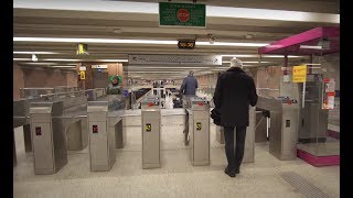 Poland Warsaw Metro ride from Wilanowska to Służew 5X elevator 1X escalator [upl. by Aeneg]