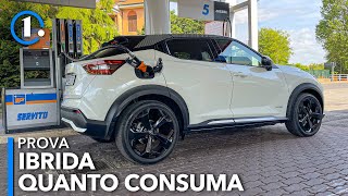 Nissan Juke IBRIDA  Prova CONSUMO in CITTÀ nel TRAFFICO in TANGENZIALE [upl. by Nnaitsirhc679]