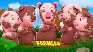 Five Little Piggies  Nursery Rhymes For Babies by Farmees [upl. by Mitchael]