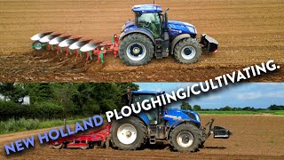 4Kᵁᴴᴰ July 2024 New Holland T7315 T7275 Sumo Trio 3 cultivator HD Kverneland LO 6 furrow plough [upl. by Ardnnaed916]