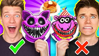 Level 1  100 PANCAKE ART CHALLENGE How To Make Poppy Playtime Catnap vs Roblox Emoji Animation [upl. by Mcwherter]