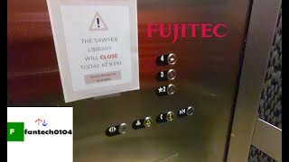 Rare Fujitec Traction Elevator  Sawyer Library  Suffolk University  Boston Massachusetts [upl. by Esaj]