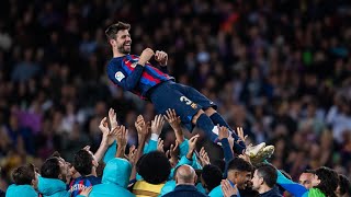 PIQUÉ SAYS FAREWELL TO THE CAMP NOU SEMPR3 🥹🔵🔴 [upl. by Vickey]