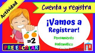 Conteo para Niños VAMOS A REGISTRAR Aprendeencasa Preescolar [upl. by Sadiras]