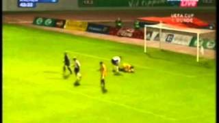 Hafnarfjördur  Alemannia Aachen Highlights UEFACup 2004 1 Runde Hinspiel 16092004 [upl. by Phyl143]