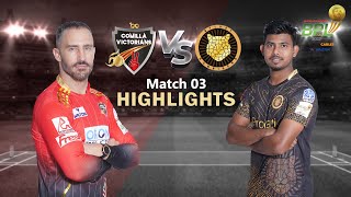 Comilla Victorians vs Sylhet Sunrisers  3rd Match  Highlights  Season 8  BBPL 2022 [upl. by Aimehs472]