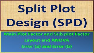 Split Plot Design [upl. by Gentilis]