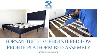 LIFE Home Premiere Upholstered Platform Bed  FULL INSTALL  REVIEW [upl. by Cirek]