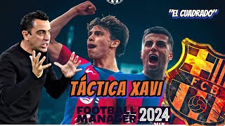 EL quotCuadradoquot de XAVI  TÁCTICA FC BARCLONA  Football Manager Español [upl. by Aidan681]