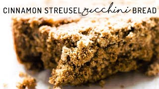 Cinnamon Streusel Zucchini Bread vegan grainfree paleo [upl. by Anselm30]