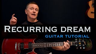 Recurring Dream Crowded House guitar lesson tutorial [upl. by Fronniah179]