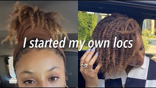 I started my own locs 🌱  two strand twist method [upl. by Kellene633]