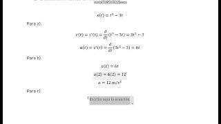 47 La ecuación de movimiento de una partícula es st33t donde s está en metros y t en segundos [upl. by Thenna]