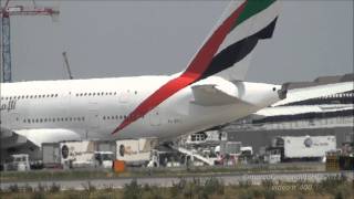 Emirates A380  first landing  Rome Fiumicino Leonardo da Vinci FULL HD [upl. by Harold]