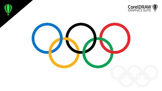 CorelDRAW tutorial  Olympic rings  logo in CorelDRAW 2024 [upl. by Mayram]