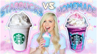 REAL vs HOMEMADE STARBUCKS DRINKS shocking [upl. by Lucita688]