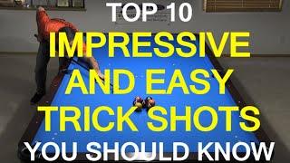 Top 10 Impressive and Easy Trick Shots Every Pool Player Should Know [upl. by Llennahs]