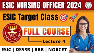 ESIC II NURSING OFFICER 201923 PAPER 🎯 ESIC Nursing Officer Previous Year Question Paper  Part4 [upl. by Noskcaj]