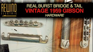 Real 1959 Gibson ABR1 Bridge Studs Stop Tailpiece amp Klusons [upl. by Brigg]