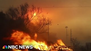 Massive wildfire burns in Texas [upl. by Lester133]