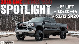 2016 GMC SIERRA 1500 SPOTLIGHT  6” Lift 20x12’s amp 33’s [upl. by Afaw848]