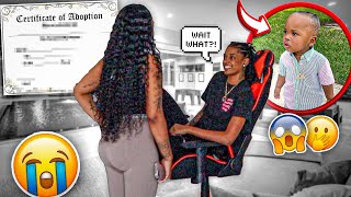 ASKING RAY TO ADOPT RYLAN my son TO GET HER REACTION 😱👶🏽  Shocking reaction 🙊🥰 [upl. by Anuahsal541]