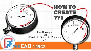 FreeCAD 10RC2  manometer 3D Model using Part and Draft workbench [upl. by Aenat]