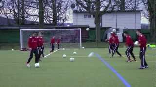 Technik  Passen An Mitnahme  Fuss und Hände in 2 Varianten  kognitives Training U15 FC Basel [upl. by Llekram253]