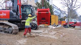 Bagger Kiesel KMC 400 Ausleger und Tool wechseln in 7 Minuten [upl. by Joon]