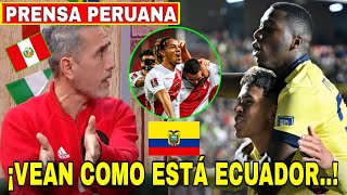 🇵🇪 quotPrensa Peruana HABLA del FUTBOL ECUATORIANOquot 🇪🇨 ECUADOR NOS HA SACADO LARGA VENTAJA [upl. by Nosemaj]